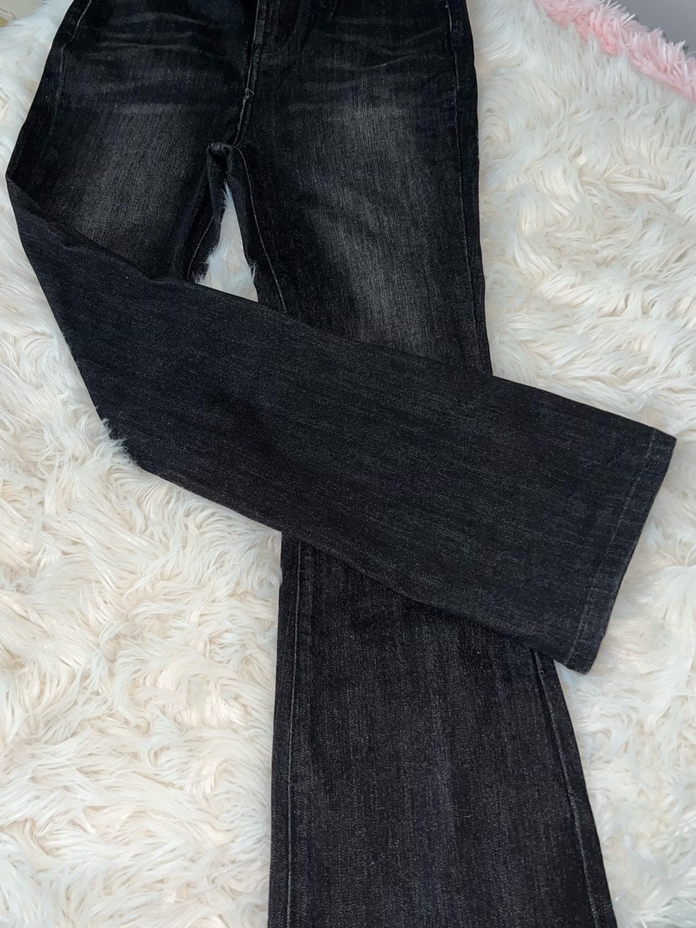 YOLK Black Faded Bootcut Jeans Size M — NWT High Rise